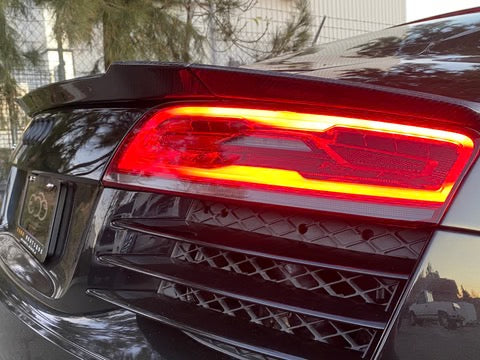 Carbon Fibre Rear Trunk Spoiler Wings for Audi R8 GT V8 V10 Base Coupe 2-Door 2007-2016