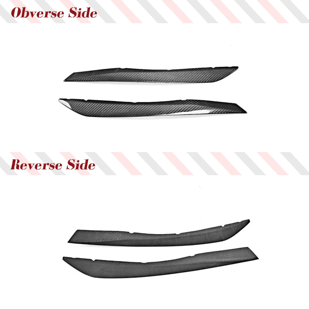 JCING Dry Carbon Headlight Eyebrow Eyelid Cover Trim