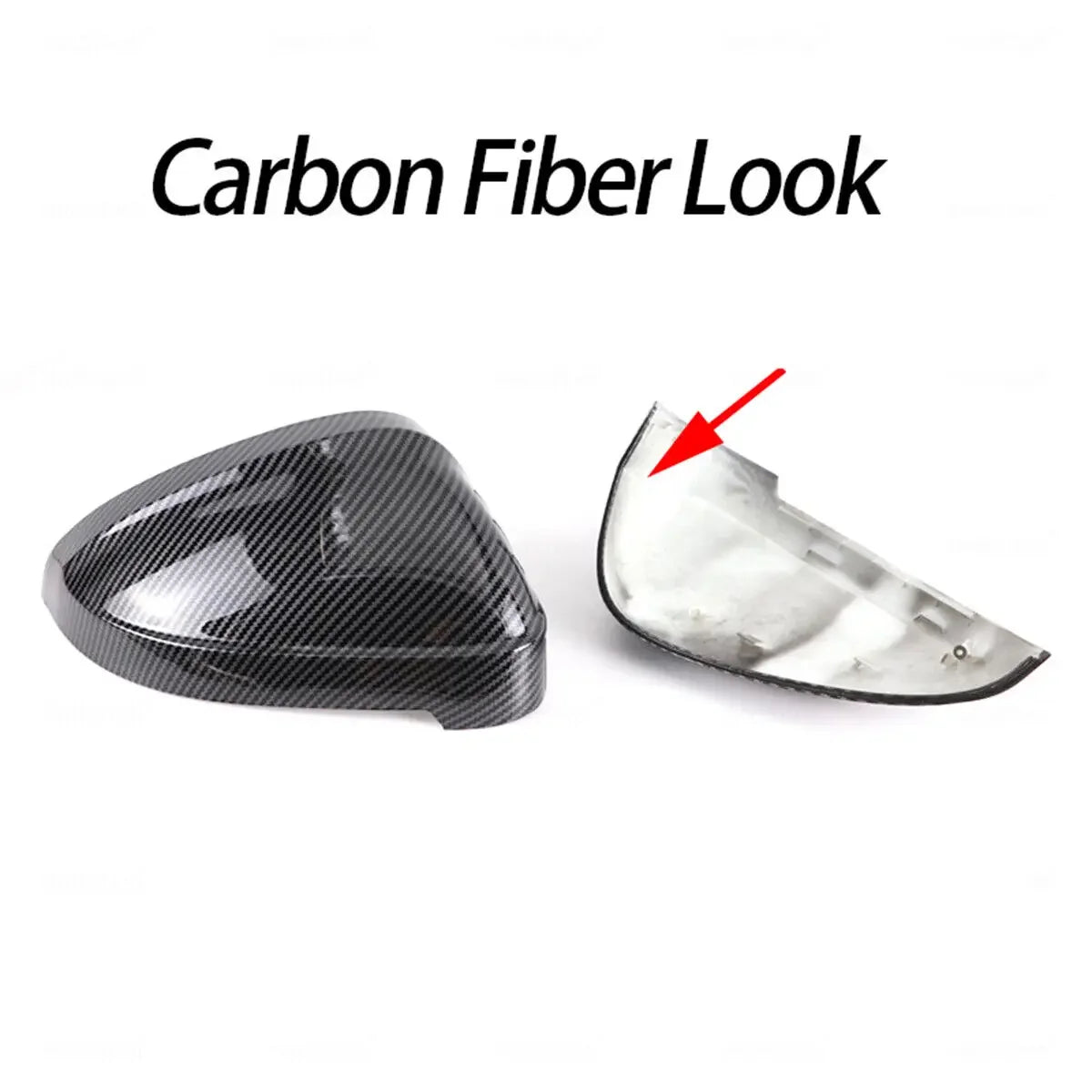 CF Car Rearview Side Mirror Cover Wing Cap Exterior Door Rear View Case Trim Auto