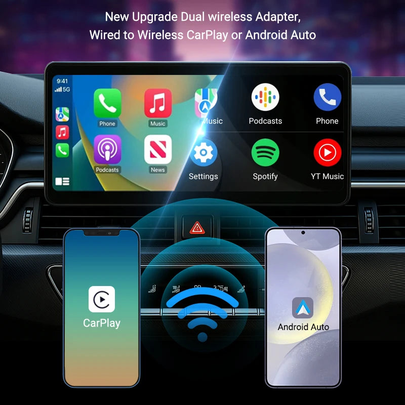 XUDA 2in1 AI Box Mini Adapter Wired to Wireless Carplay & Android