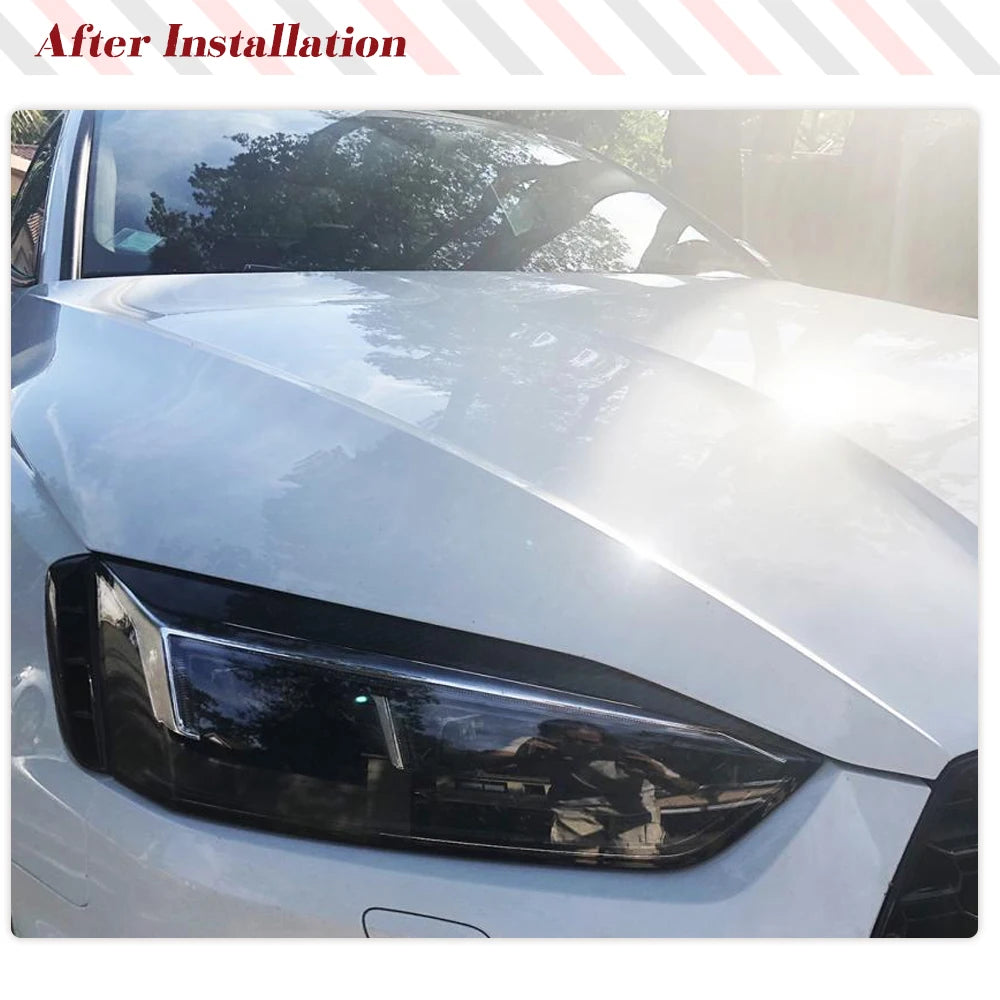 JCING Dry Carbon Headlight Eyebrow Eyelid Cover Trim