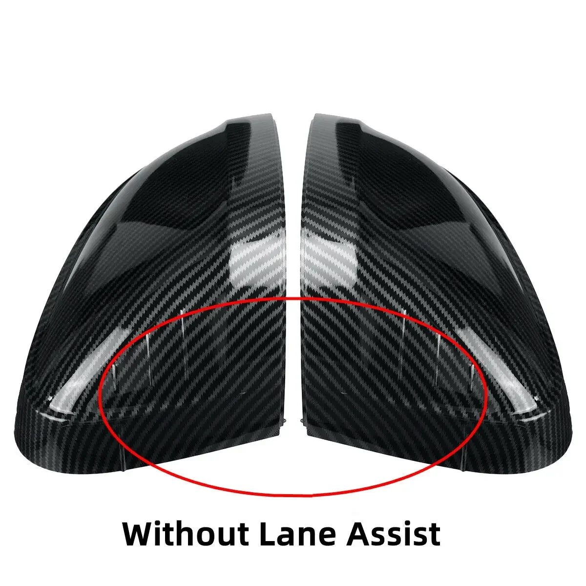 CF Car Rearview Side Mirror Cover Wing Cap Exterior Door Rear View Case Trim Auto