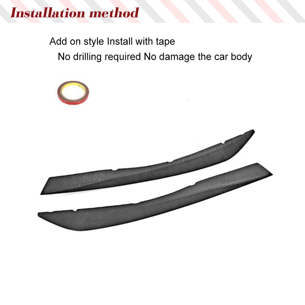 JCING Dry Carbon Headlight Eyebrow Eyelid Cover Trim