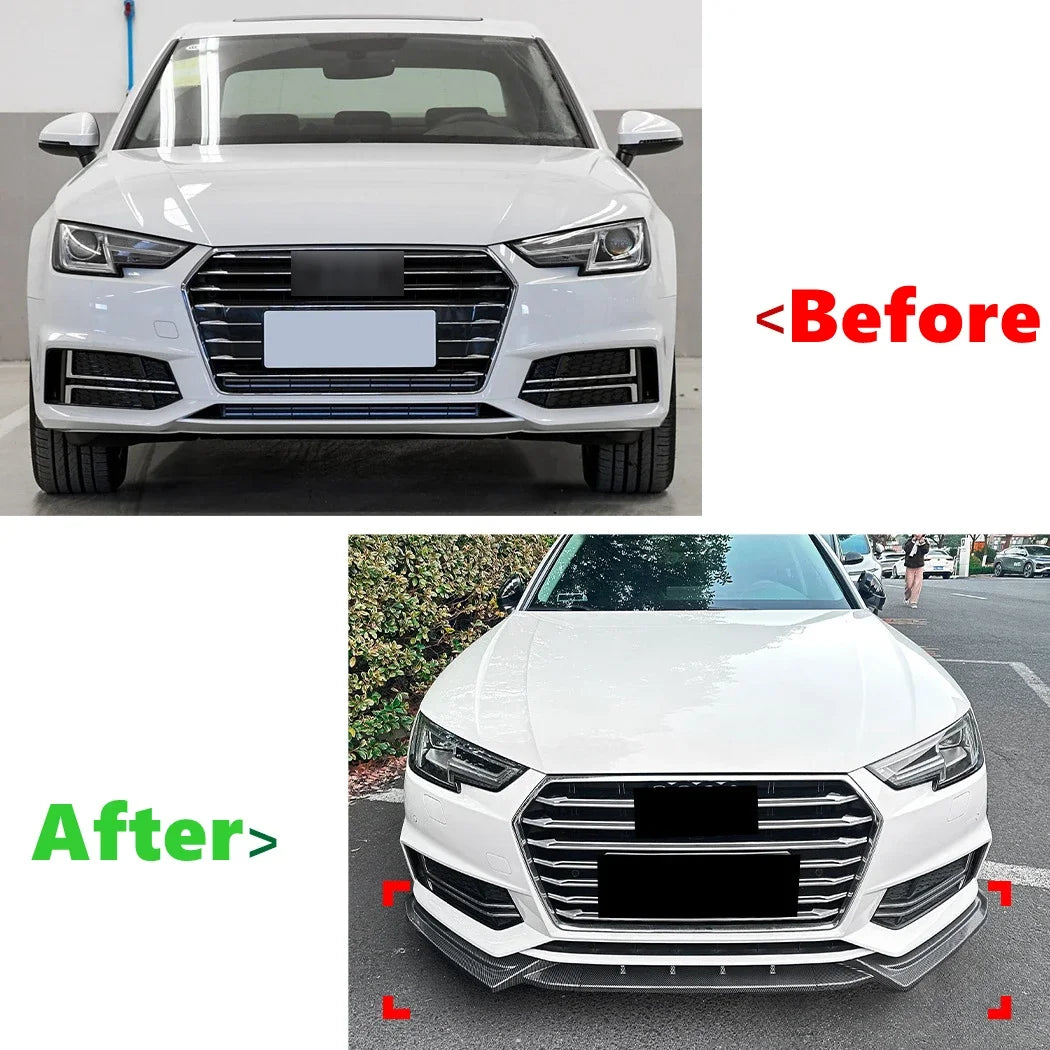 Front Bumper Spoiler Lower Lip for Audi A4 B9 Sline