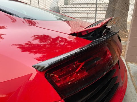 Carbon Fibre Rear Trunk Spoiler Wings for Audi R8 GT V8 V10 Base Coupe 2-Door 2007-2016