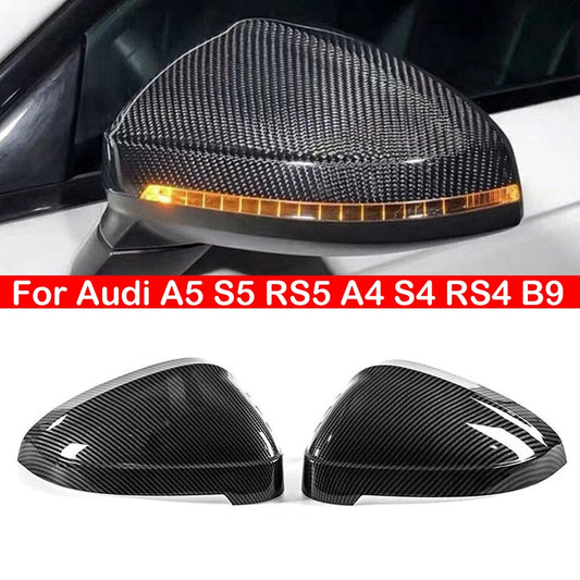 CF Car Rearview Side Mirror Cover Wing Cap Exterior Door Rear View Case Trim Auto